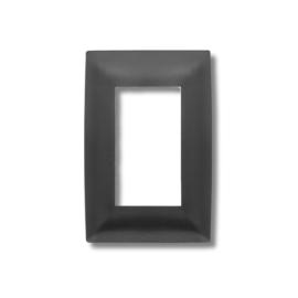 PLAQUETA 3 MODULOS ACERO MATE AA154100101