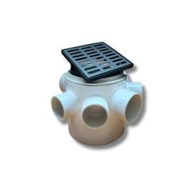 WEB - CAJA DE PISO 10X10 CON REJILLA NEGRA